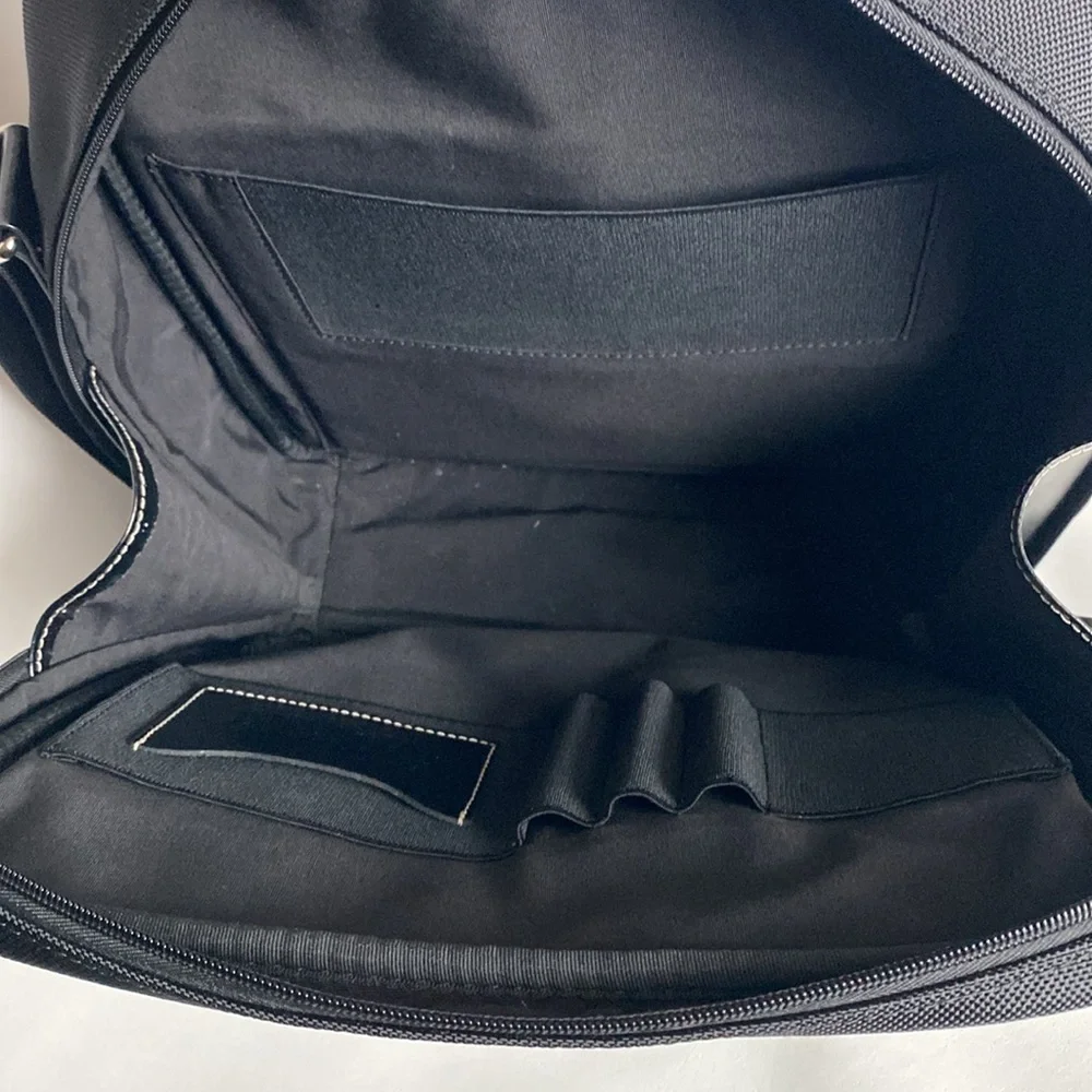 Jack Georges New nylon/ leather computer bag New no tags 12x12x4